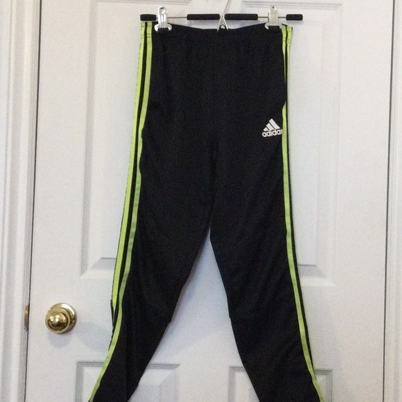 Black Pants With Yellow Strips - Picture 1 of 1